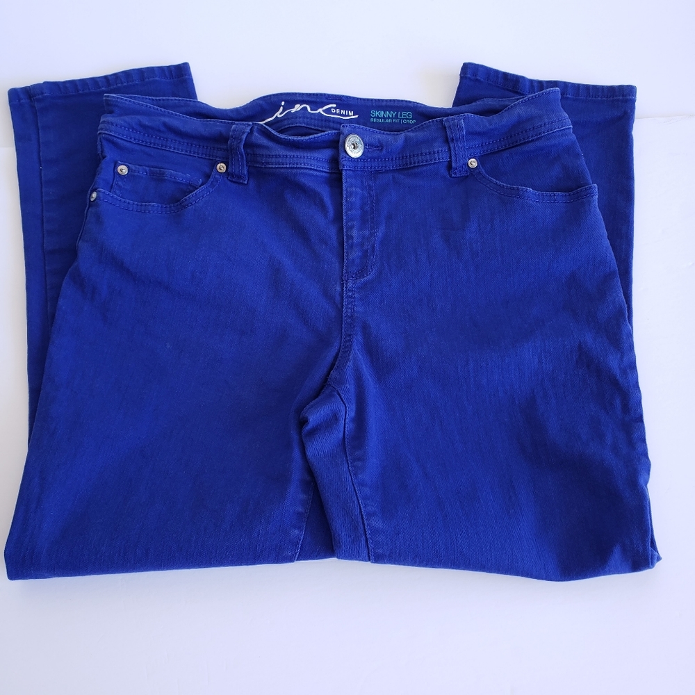 INC Skinny Leg Regular Fit Crop Size 10